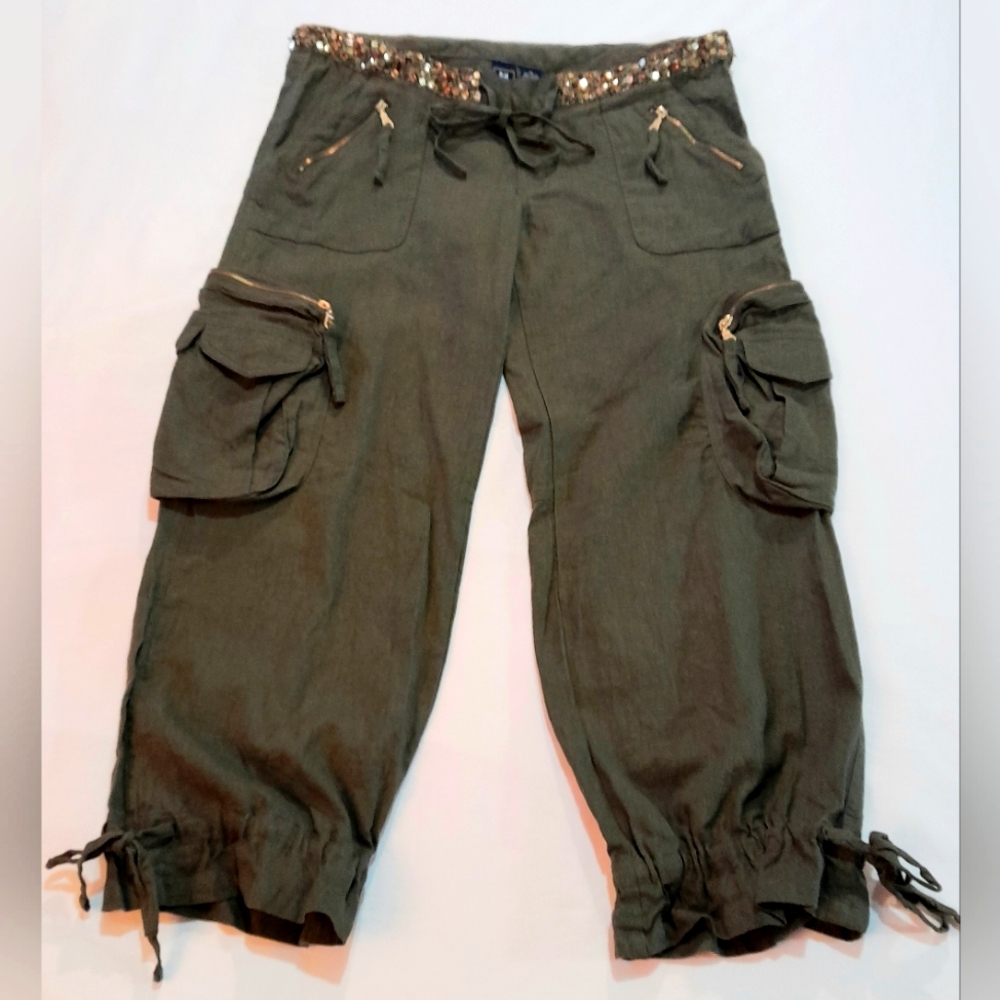 Derek Heart Olive Green Cargo Pants Sz Med